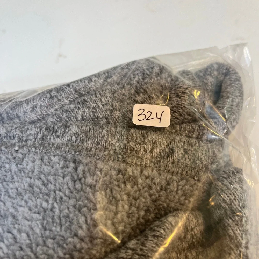 The North Face Mens XL Quarter Zip Fleece Sweater Pullover Grey F14